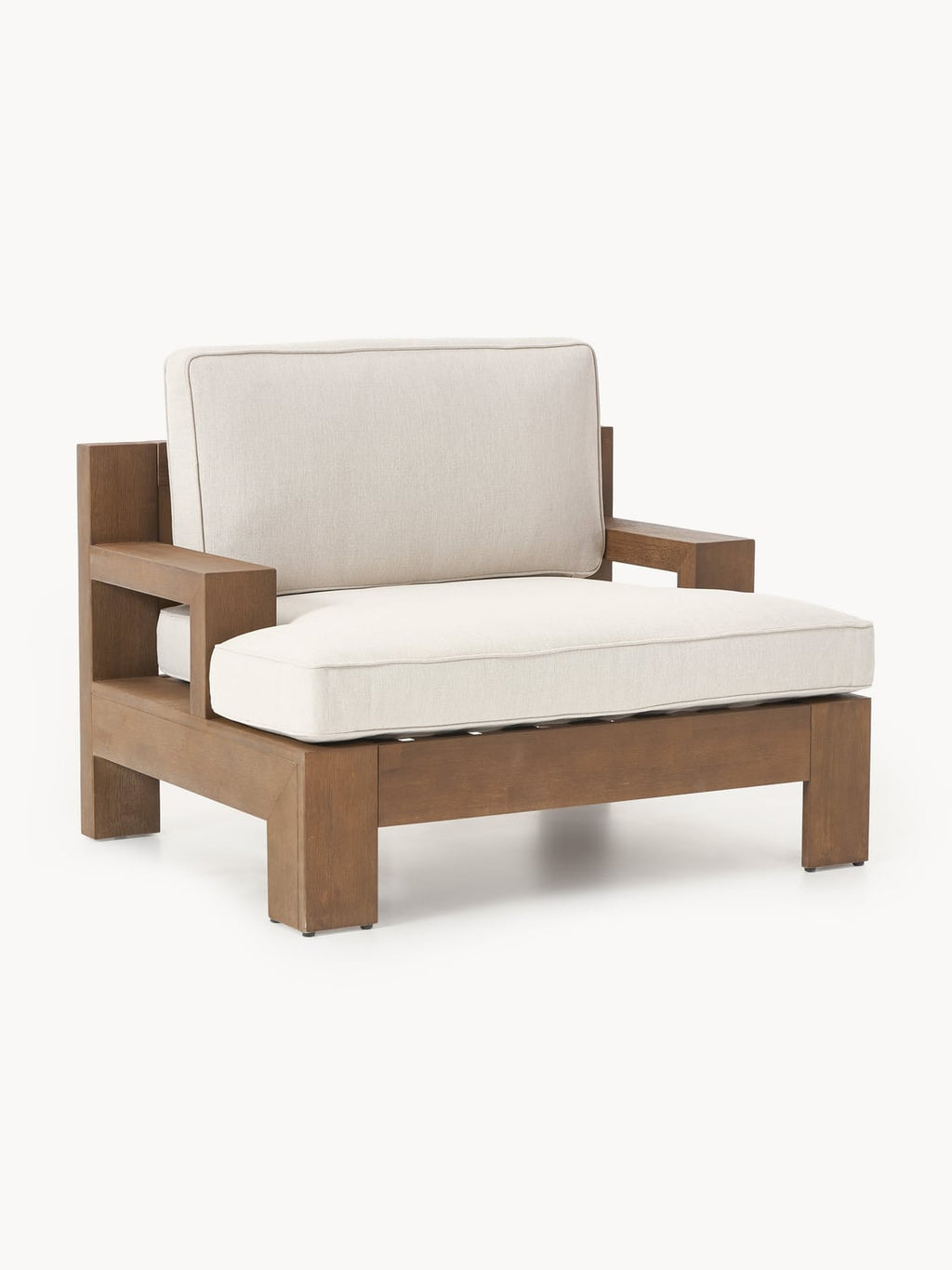 Joshua Garden Lounge Chair in Acacia — Oatmeal