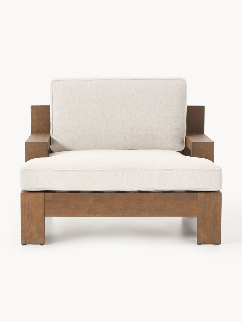 Joshua Garden Lounge Chair in Acacia — Oatmeal