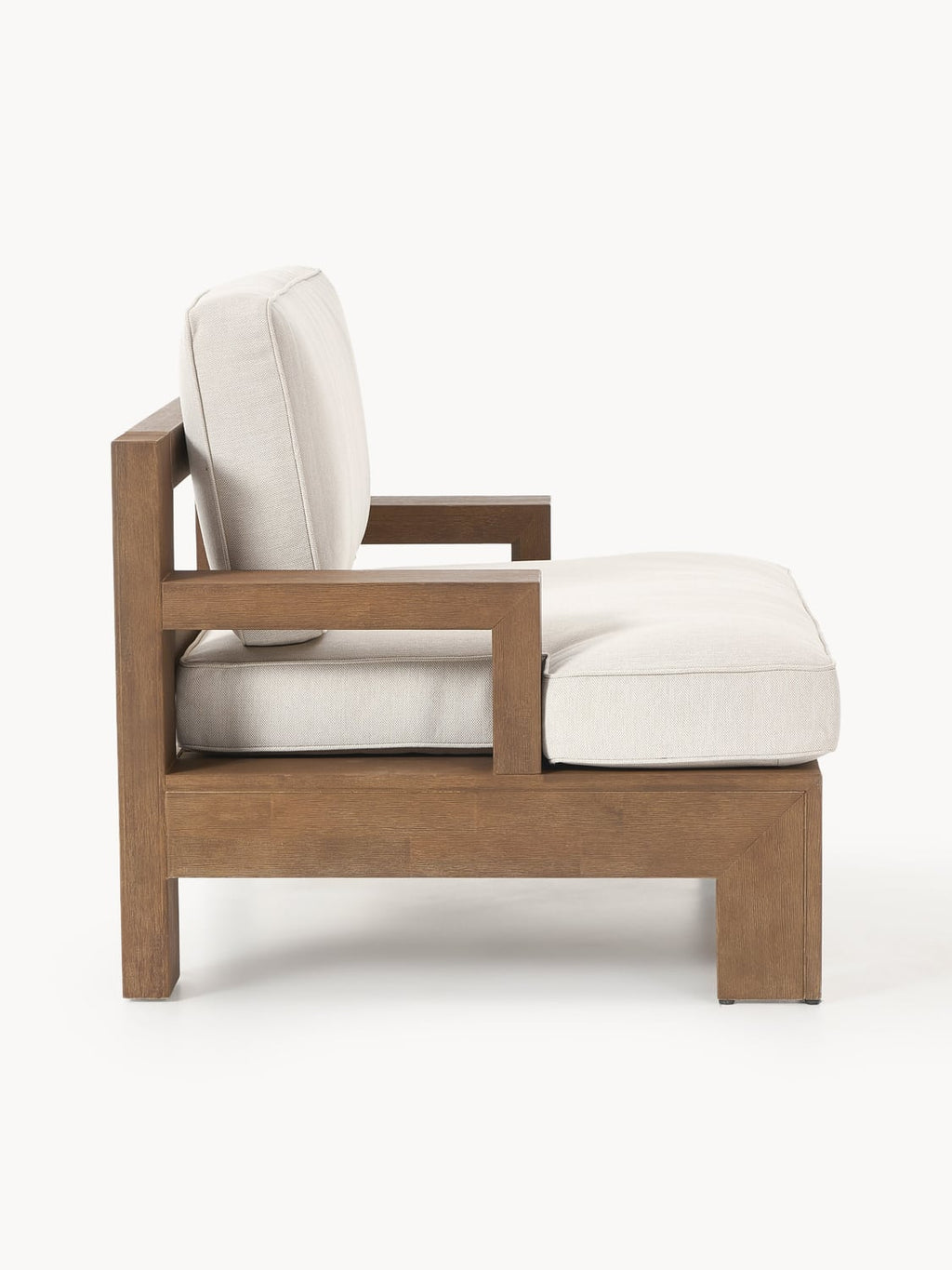 Joshua Garden Lounge Chair in Acacia — Oatmeal