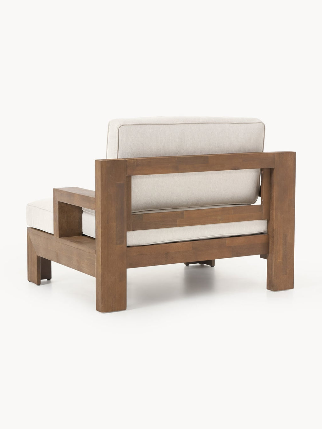 Joshua Garden Lounge Chair in Acacia — Oatmeal