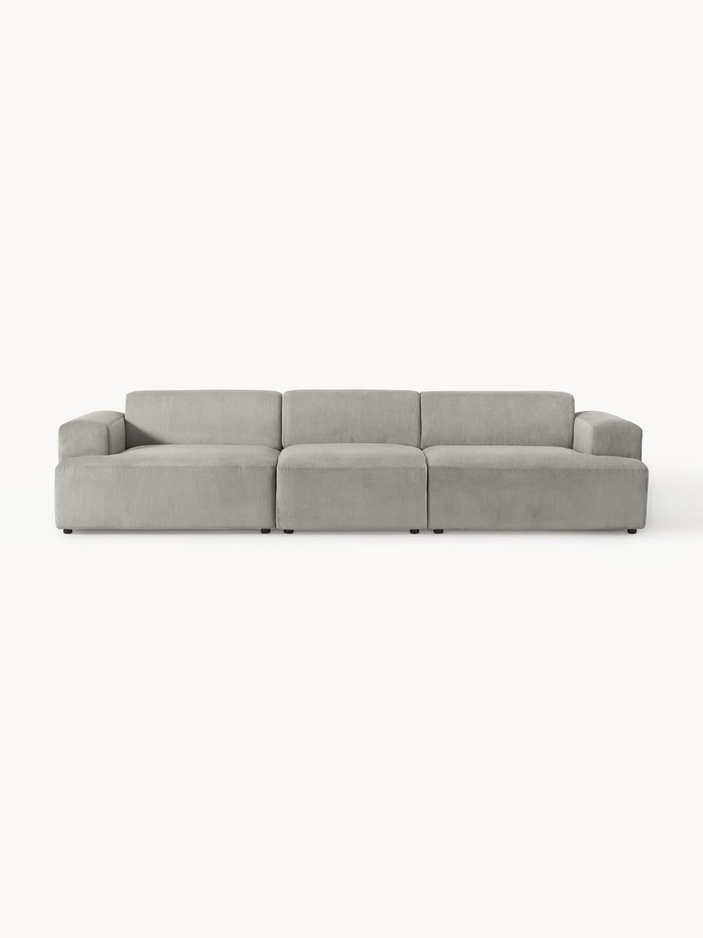 Melva Corduroy-Sofa (4-seater) — Grey