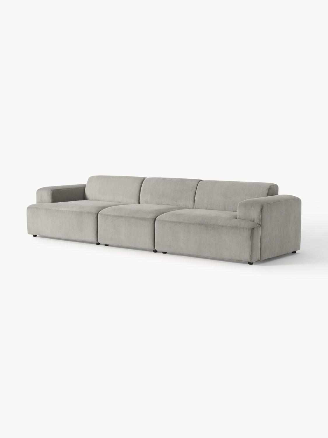Melva Corduroy-Sofa (4-seater) — Grey