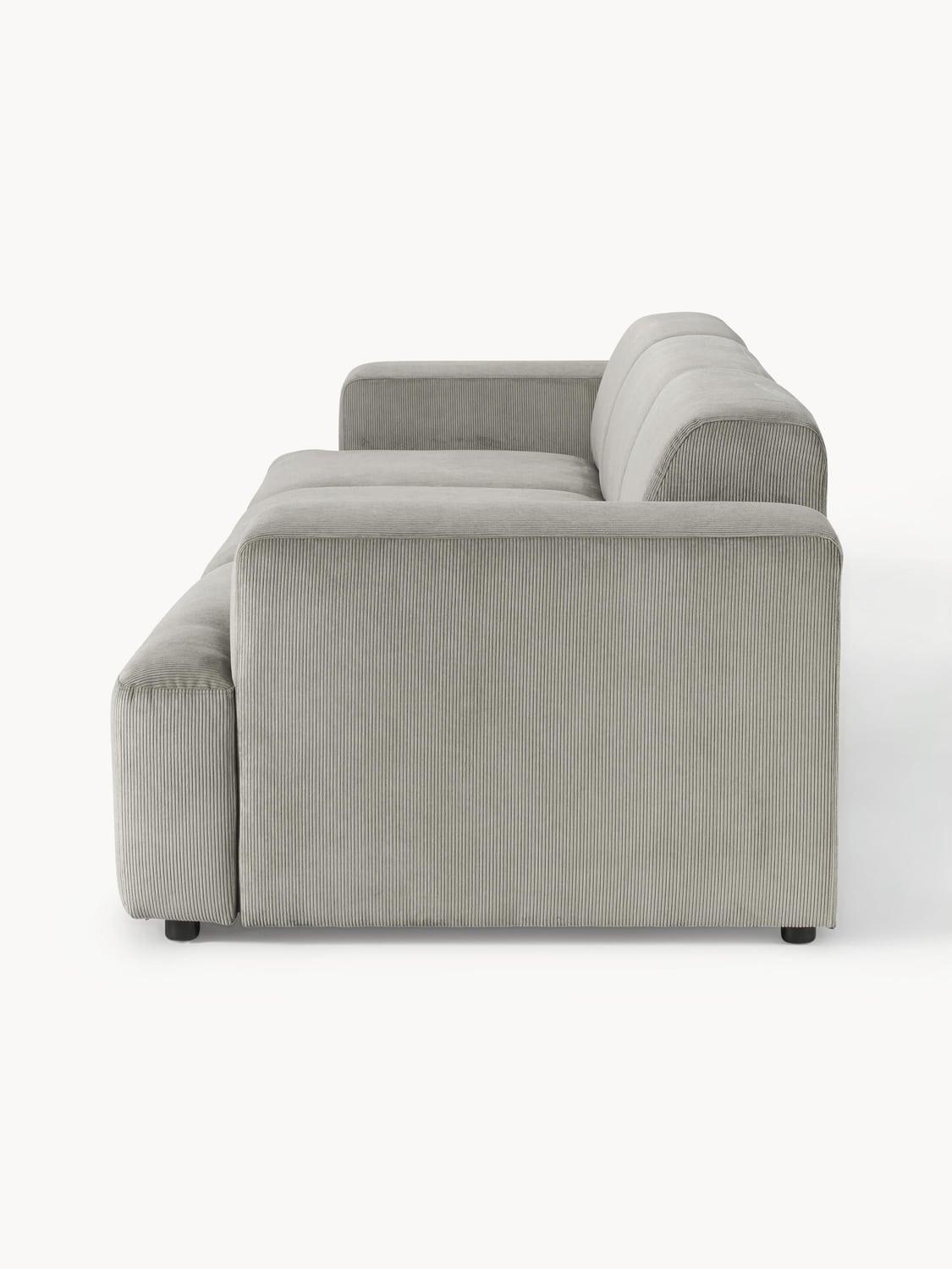Melva Corduroy-Sofa (4-seater) — Grey