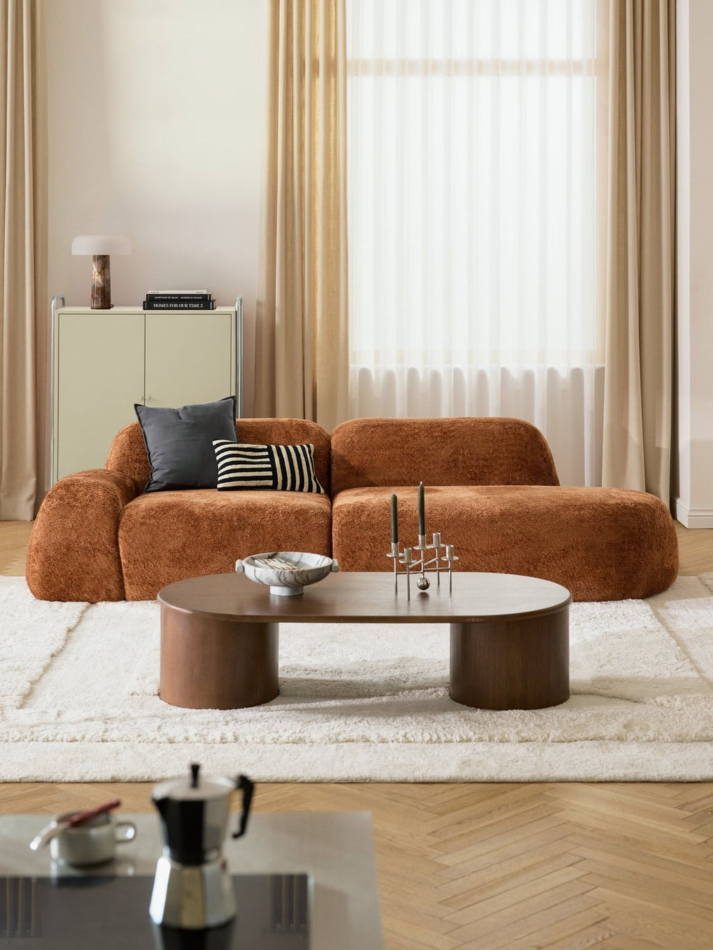 Wolke Teddy Bouclé-Chaise — Clay