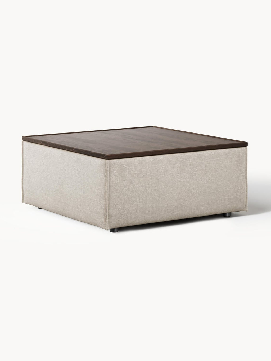 Lennon Sofa Ottoman in Linen Blend with Storage — Sage