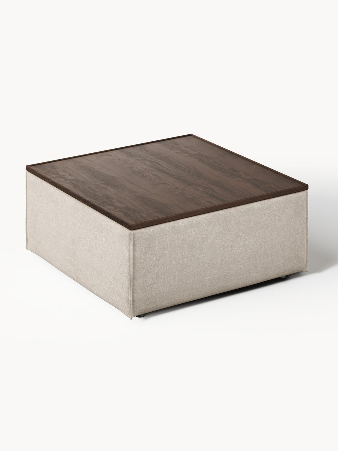 Lennon Sofa Ottoman in Linen Blend with Storage — Sage