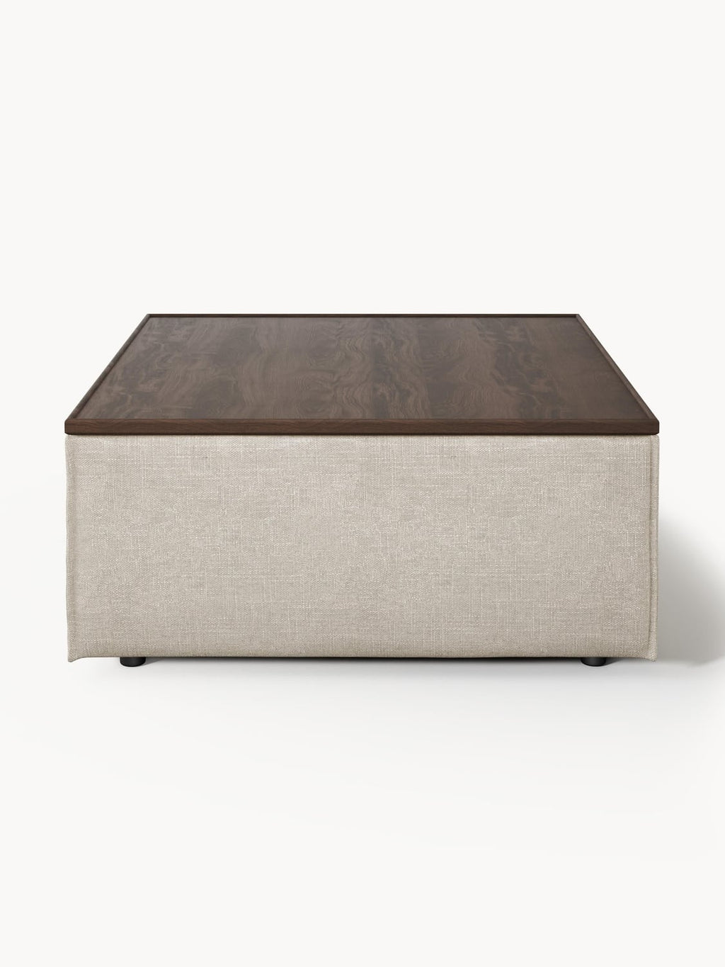 Lennon Sofa Ottoman in Linen Blend with Storage — Sage