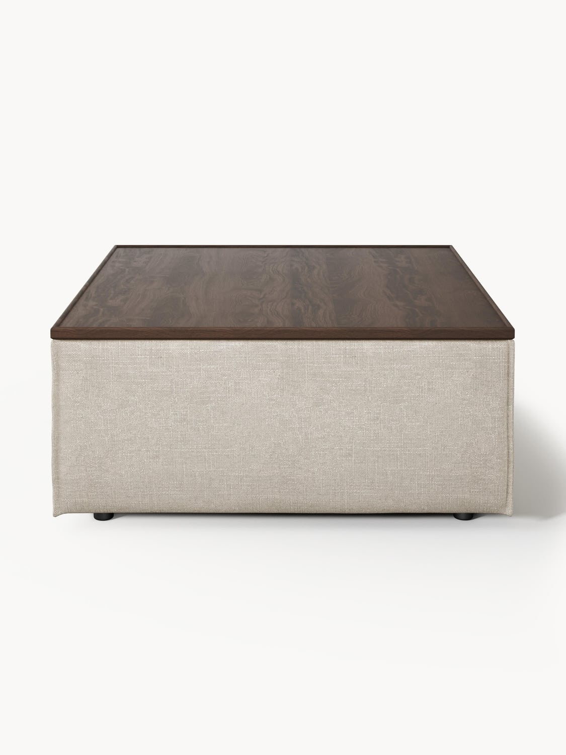 Lennon Sofa Ottoman in Linen Blend with Storage — Sage