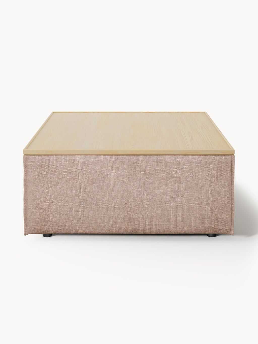 Lennon Sofa Ottoman in Linen Blend with Storage — Sand