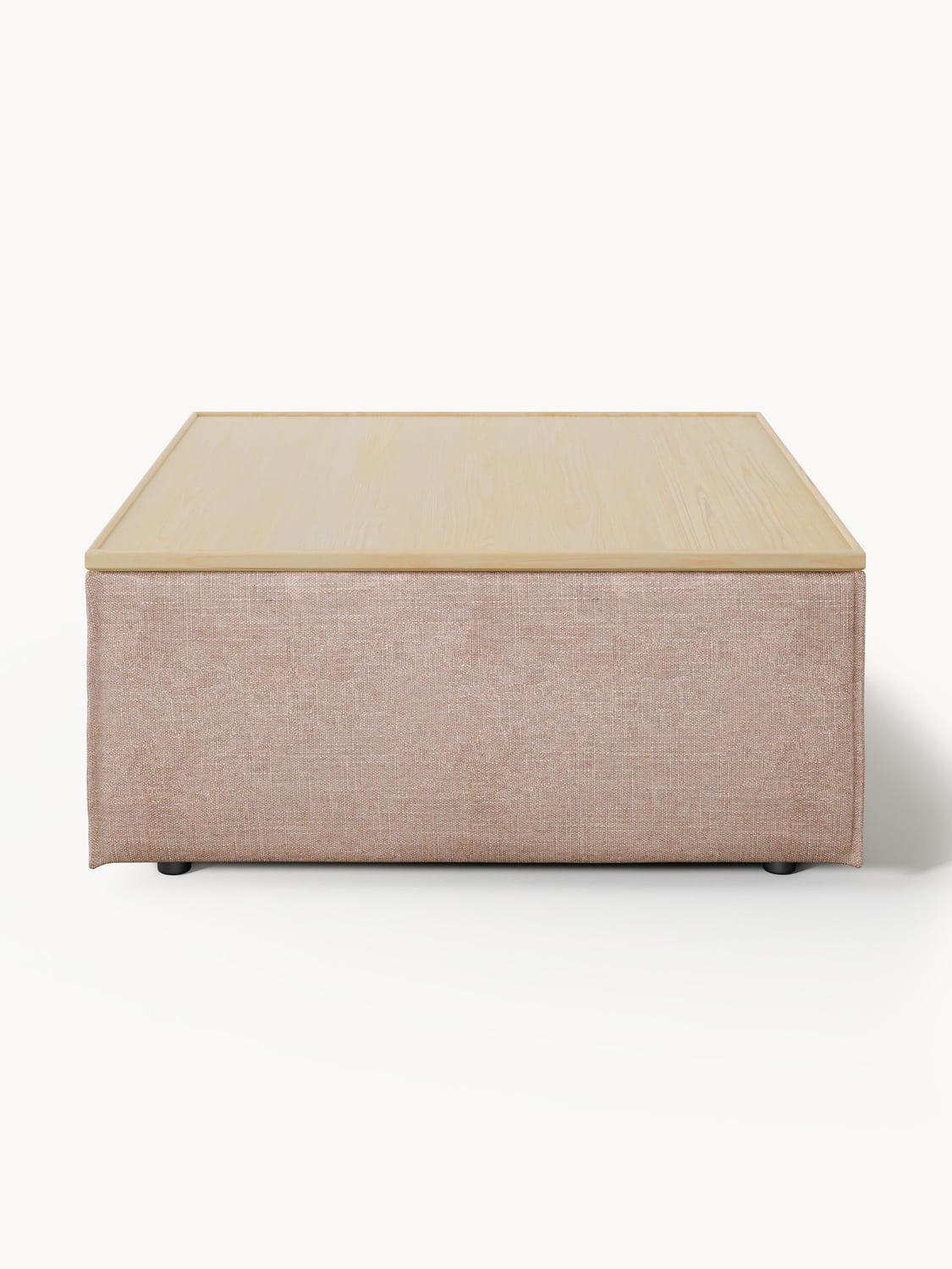Lennon Sofa Ottoman in Linen Blend with Storage — Sand