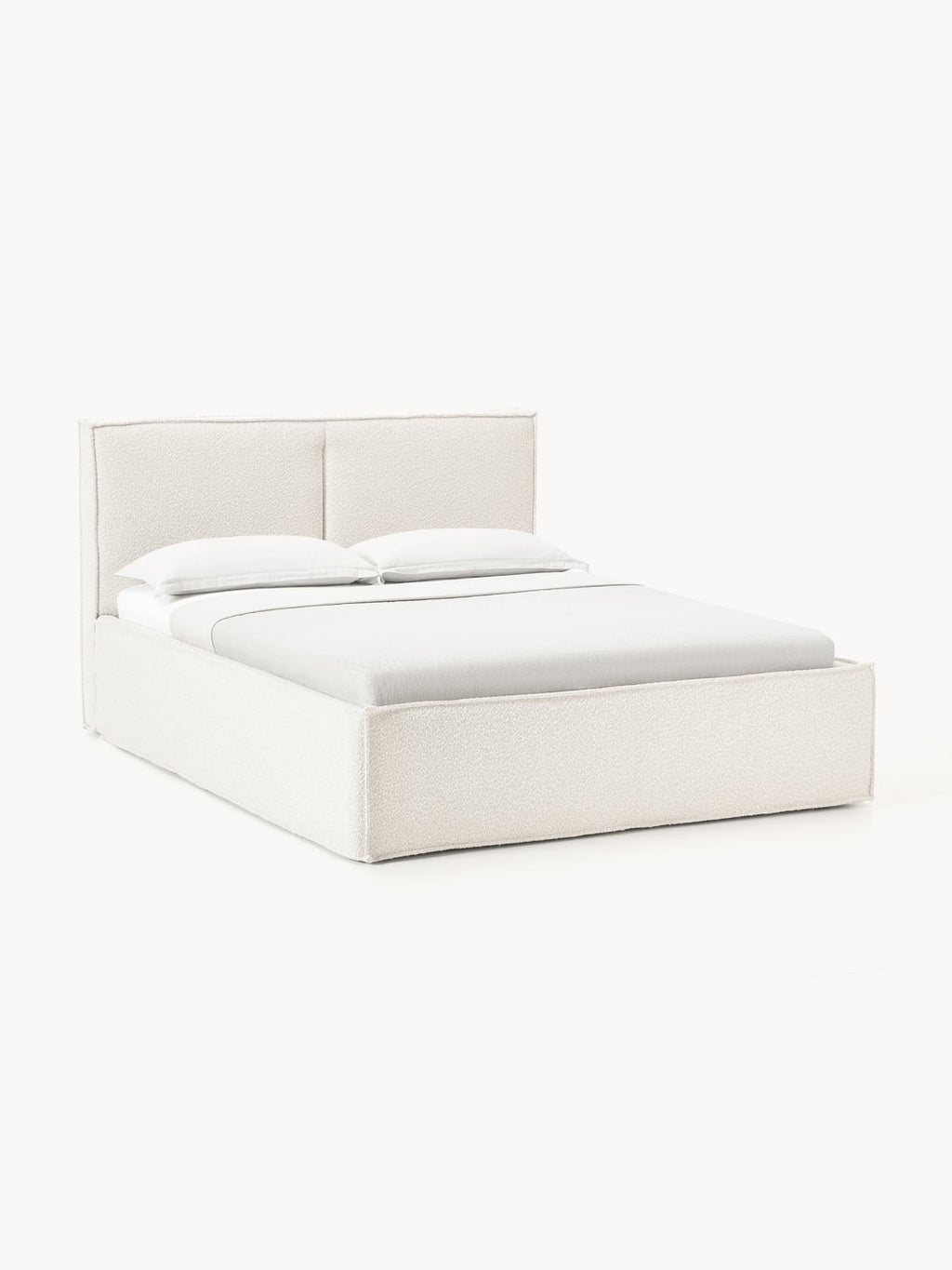 Dream Bouclé Upholstered Bed — Off-White