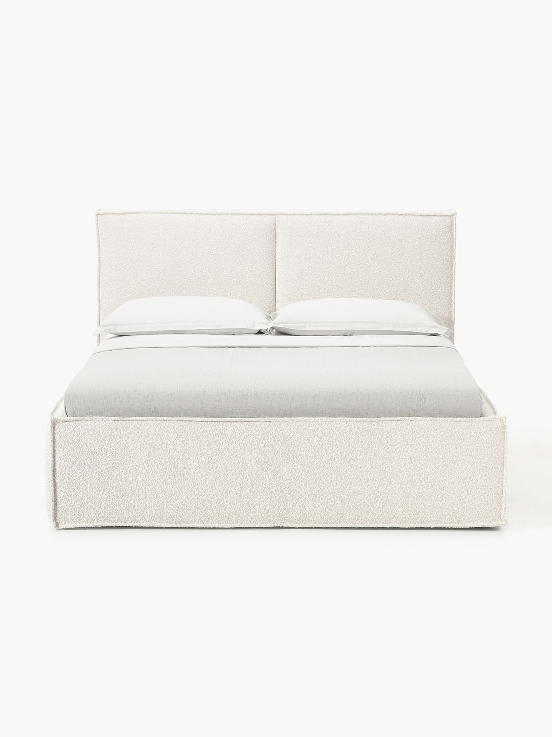 Dream Bouclé Upholstered Bed — Off-White