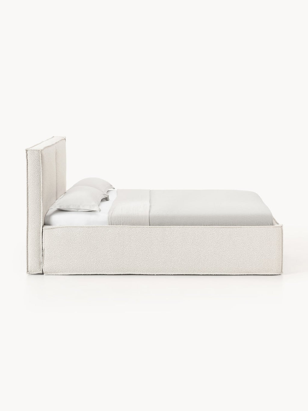 Dream Bouclé Upholstered Bed — Off-White