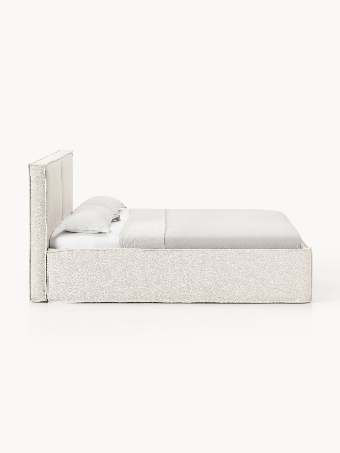 Dream Bouclé Upholstered Bed — Off-White