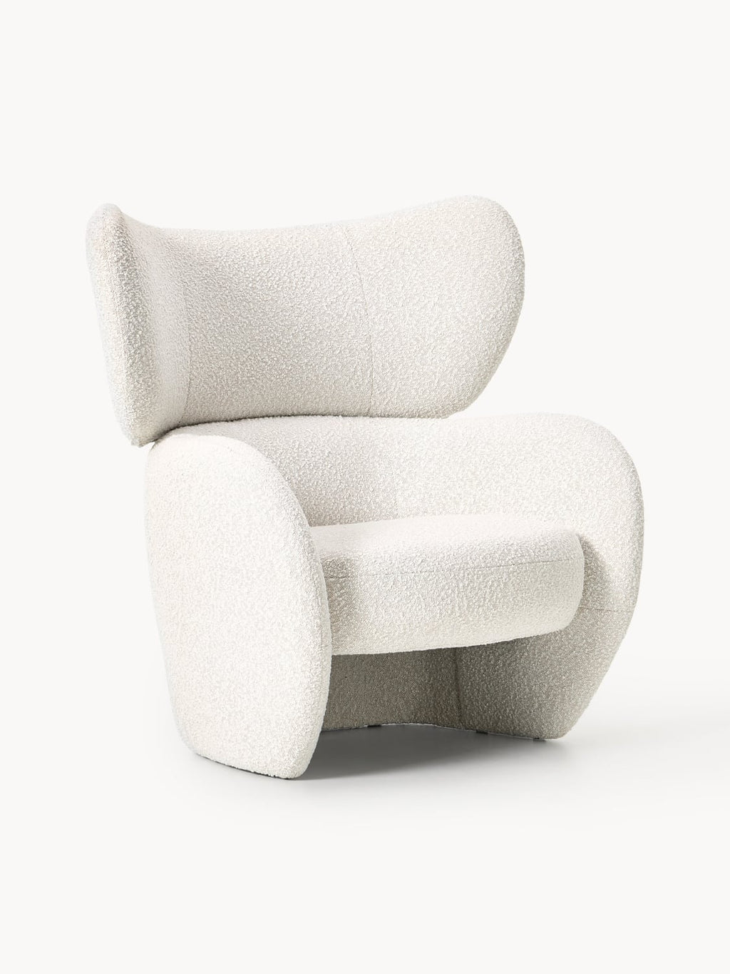 Teyvat Bouclé-Armchair — Light Grey