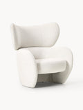 Teyvat Bouclé-Armchair — Light Grey