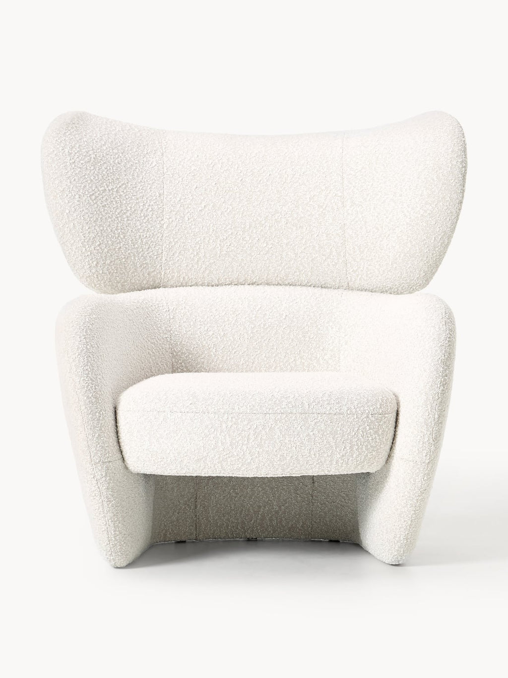Teyvat Bouclé-Armchair — Light Grey