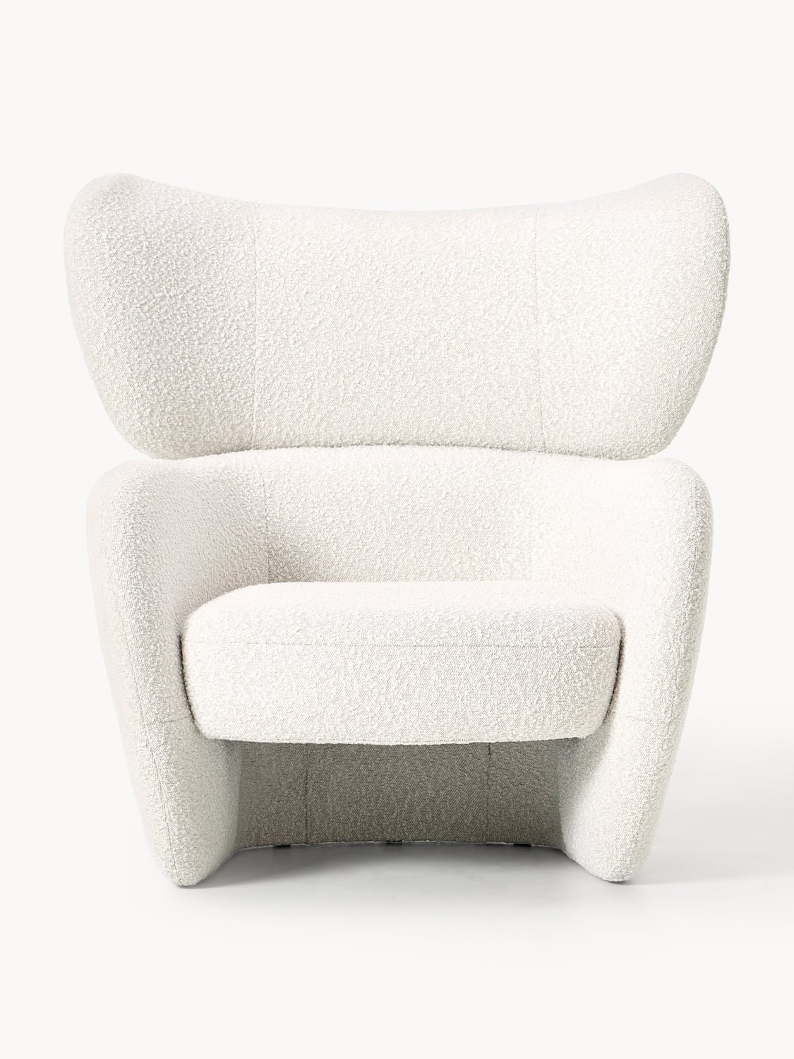 Teyvat Bouclé-Armchair — Light Grey