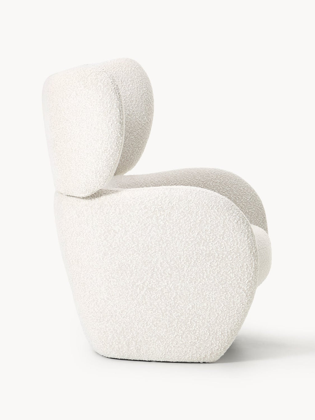 Teyvat Bouclé-Armchair — Light Grey