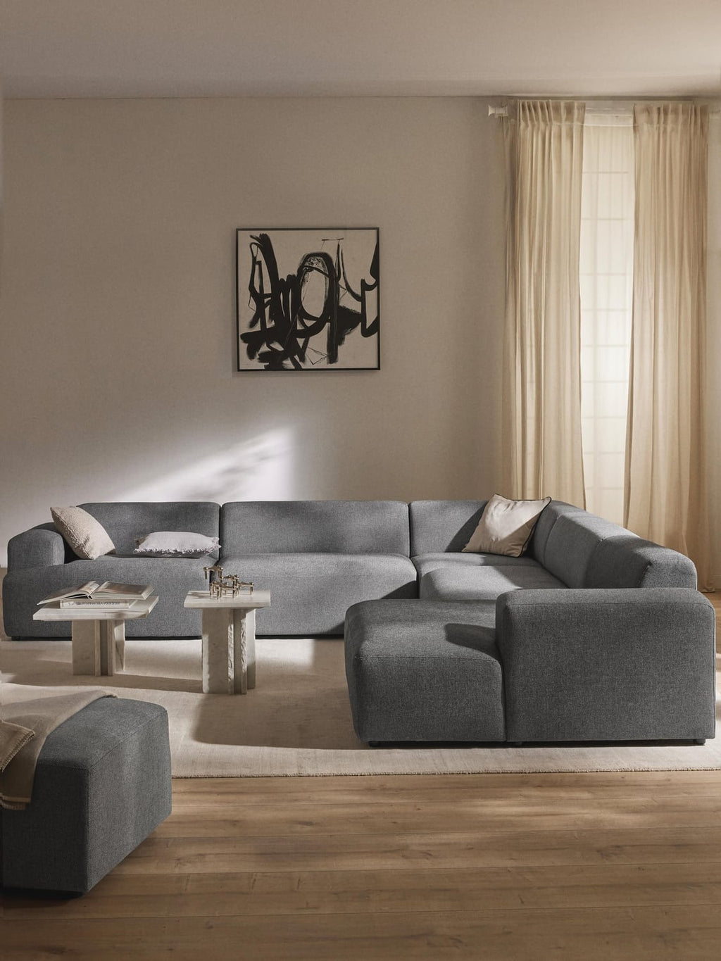 Melva XL Corner Sofa — Clay