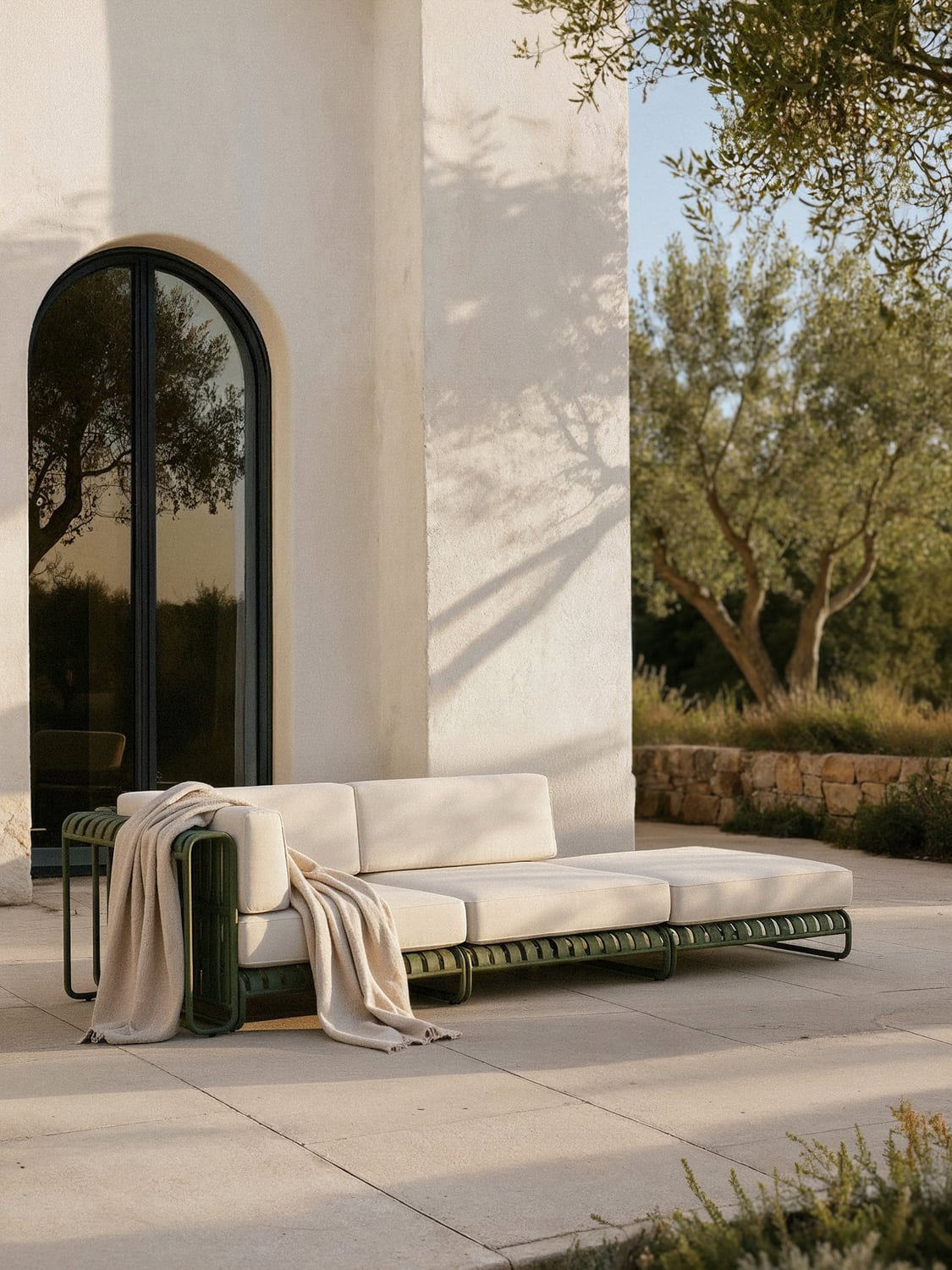 Caio Garden Corner Module — Pearl Grey