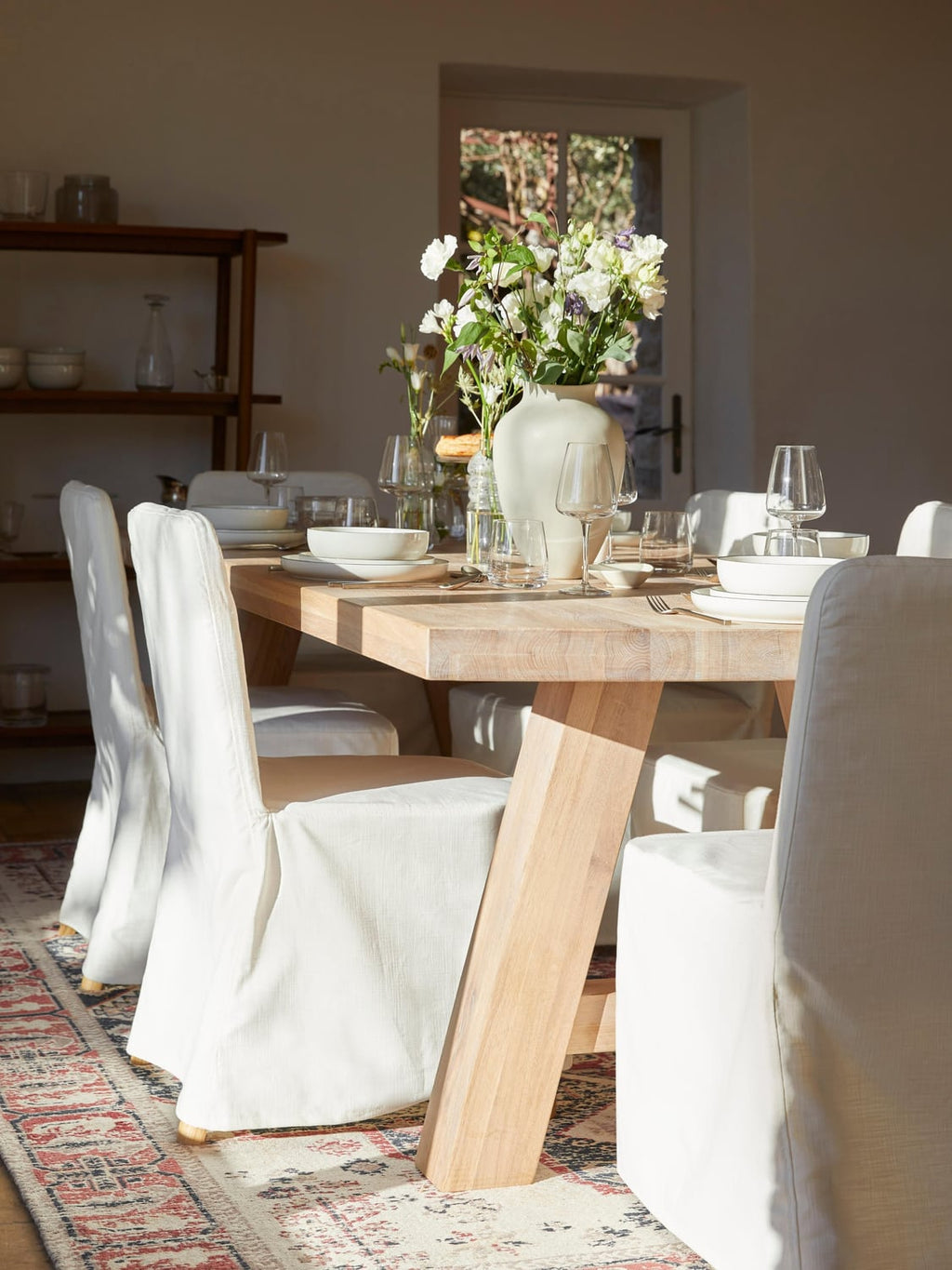 Ashton Dining Table in Oak, in various sizes — Oatmeal