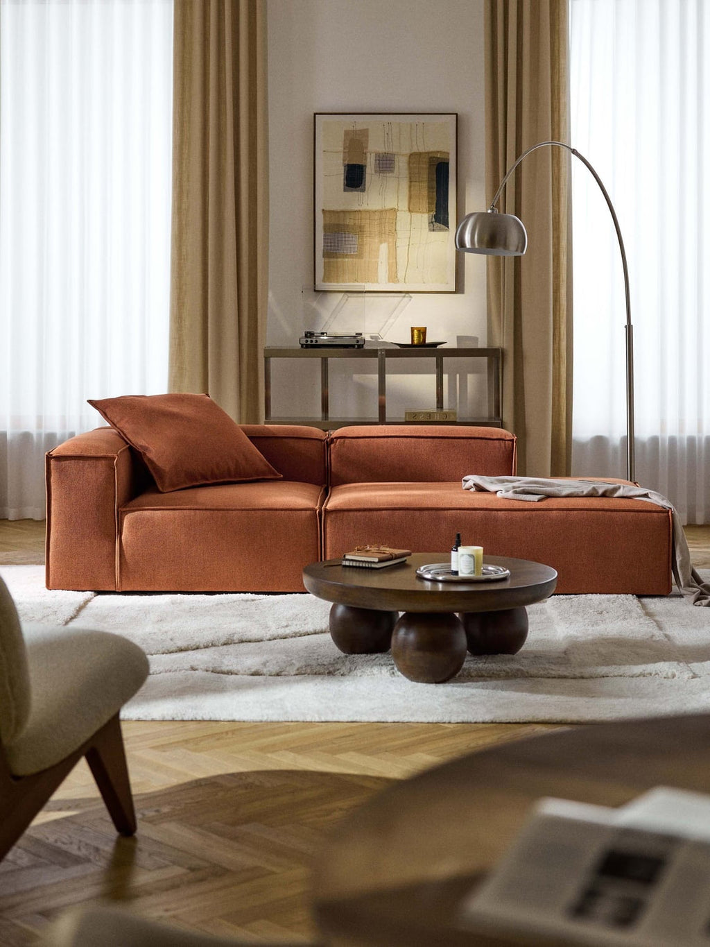 Lennon Ottoman Module — Terracotta