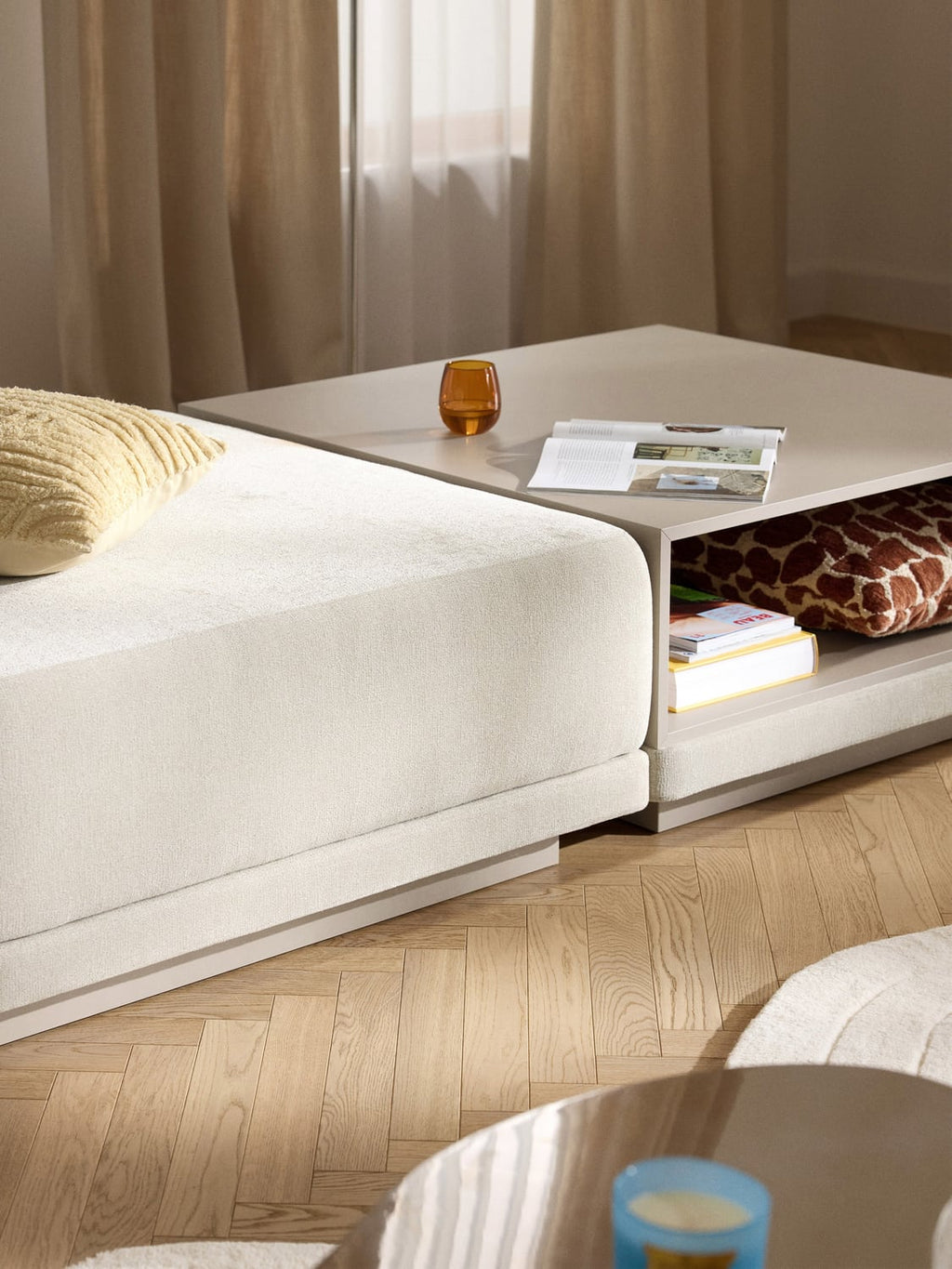 Colin Coffee Table — Warm Grey
