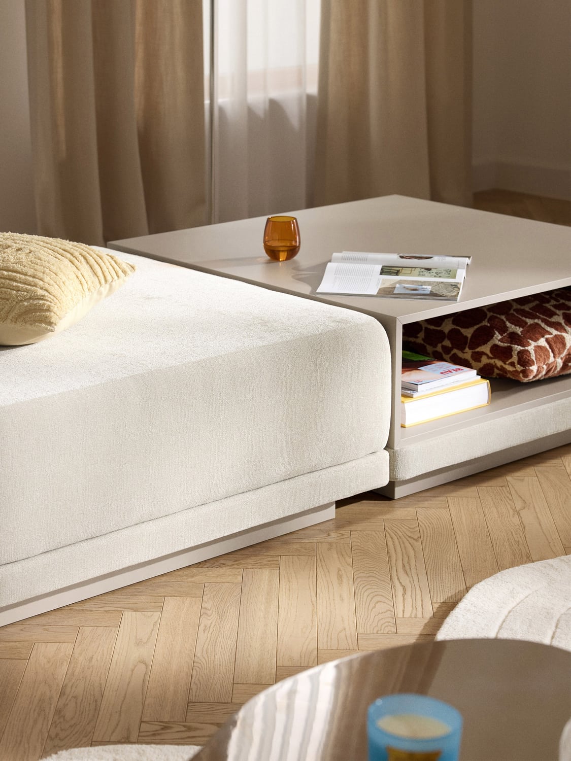 Colin Coffee Table — Warm Grey