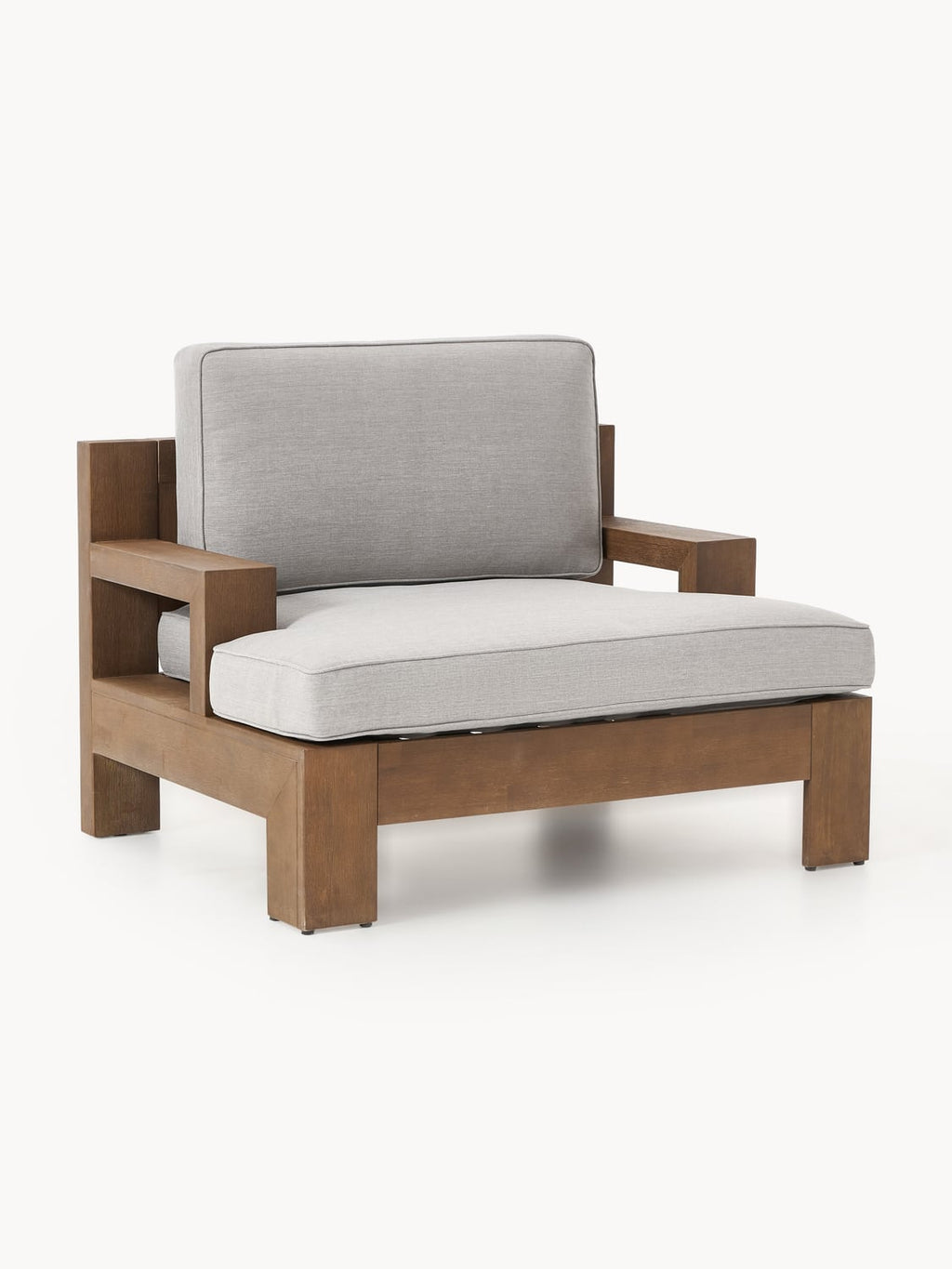 Joshua Garden Lounge Chair in Acacia — Warm Grey