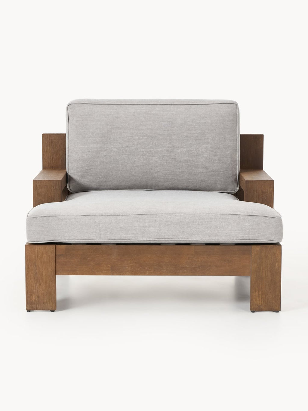 Joshua Garden Lounge Chair in Acacia — Warm Grey
