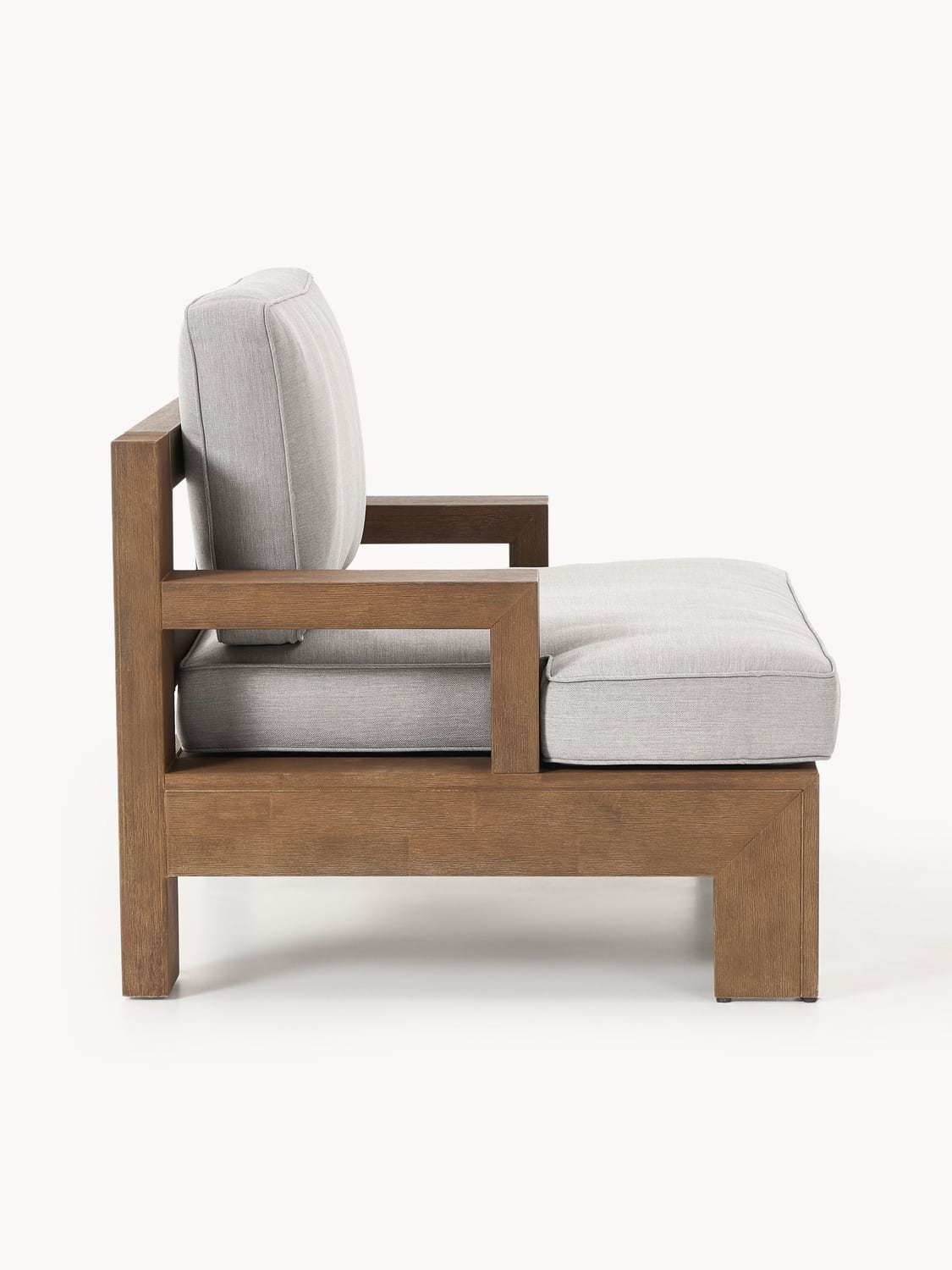 Joshua Garden Lounge Chair in Acacia — Warm Grey
