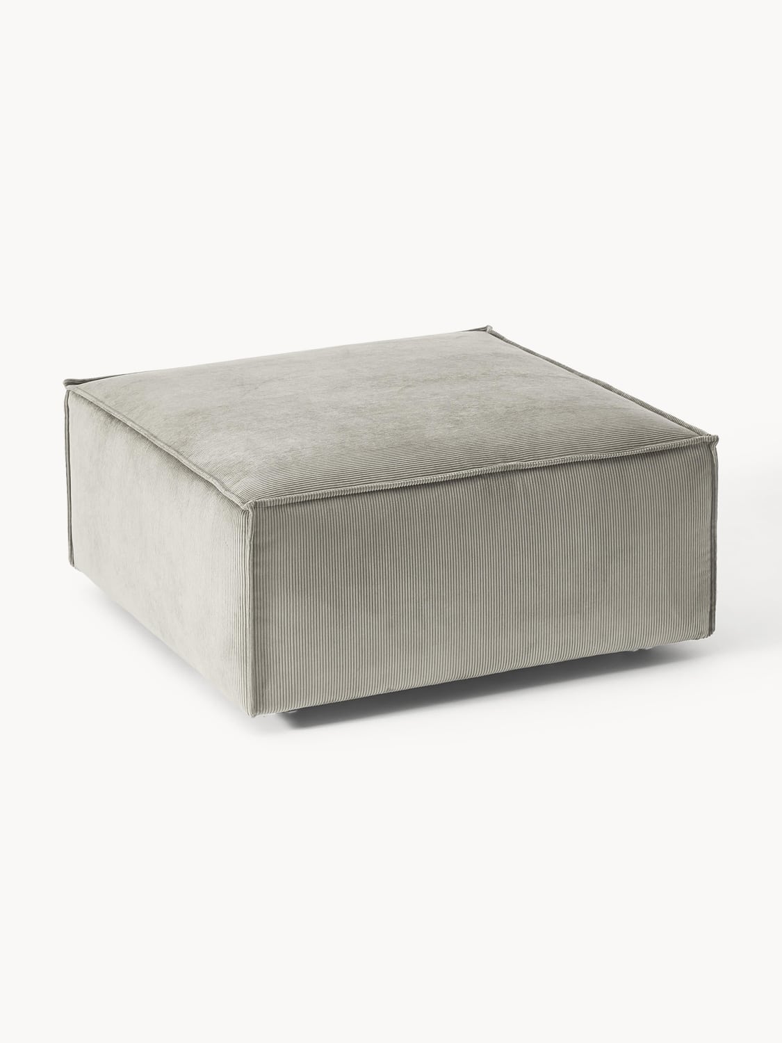 Lennon Sofa Ottoman in Corduroy — Warm Grey