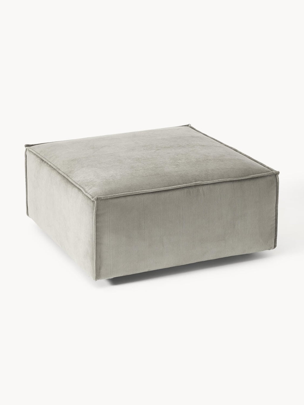 Lennon Sofa Ottoman in Corduroy — Warm Grey