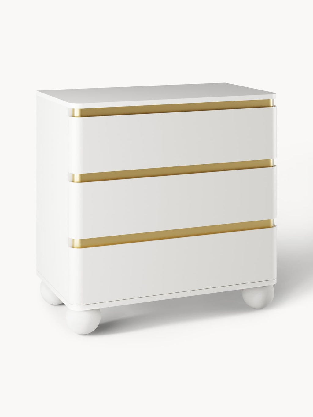 Bumba Chest of Drawers with Ball Feet — Light Grey