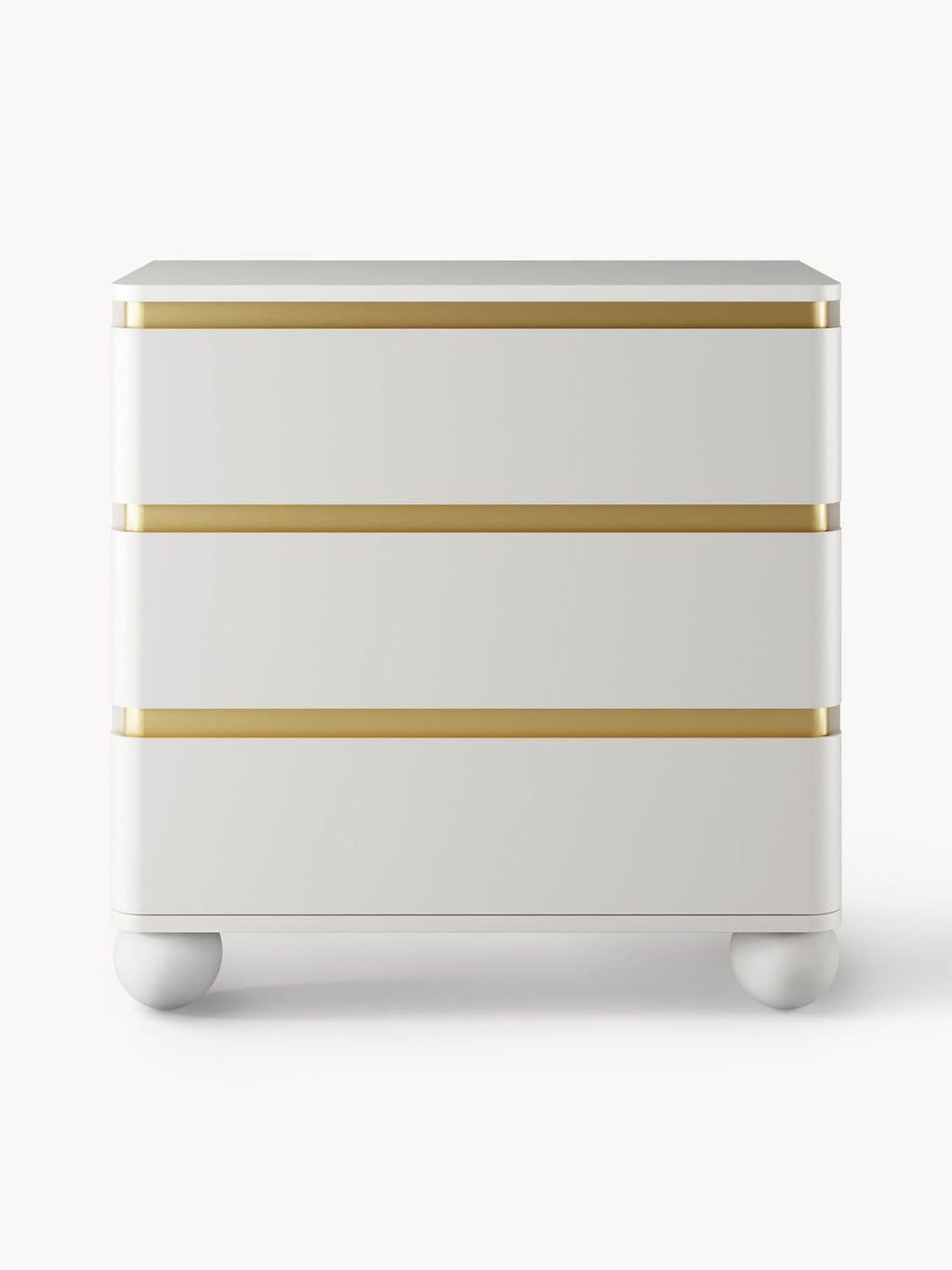 Bumba Chest of Drawers with Ball Feet — Light Grey