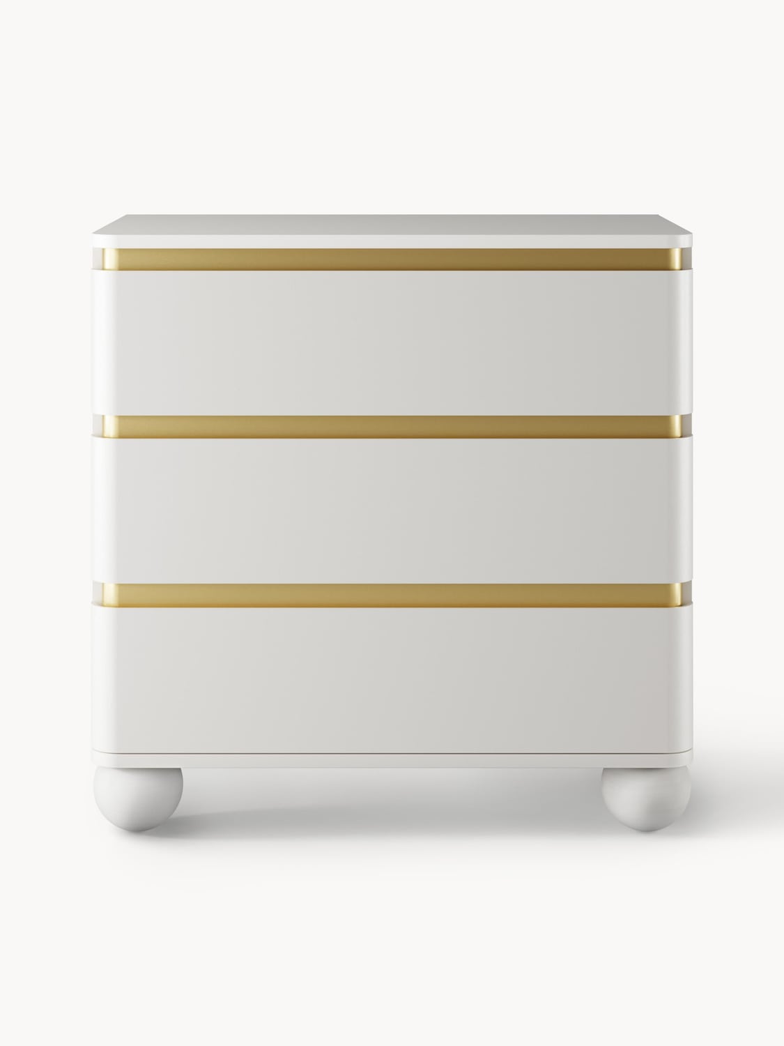 Bumba Chest of Drawers with Ball Feet — Light Grey