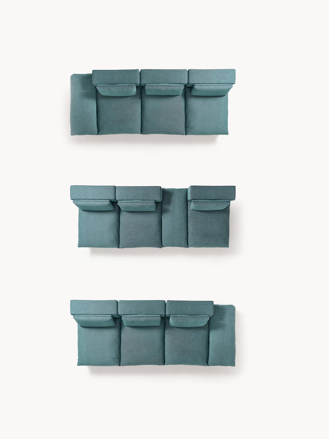 Felix Modular XL Sofa (3-seater) with Ottoman — Teal