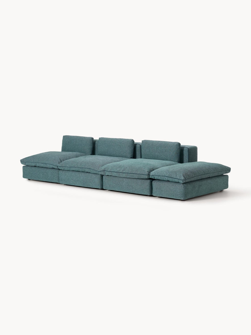 Felix Modular XL Sofa (3-seater) with Ottoman — Teal