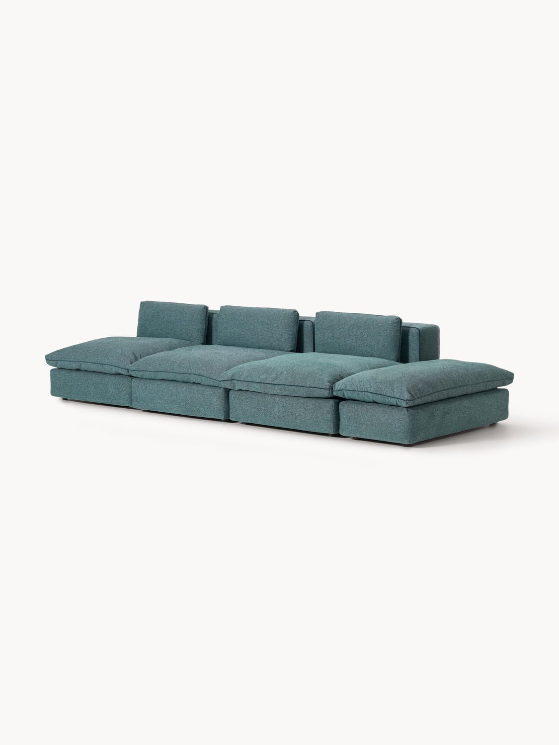 Felix Modular XL Sofa (3-seater) with Ottoman — Teal