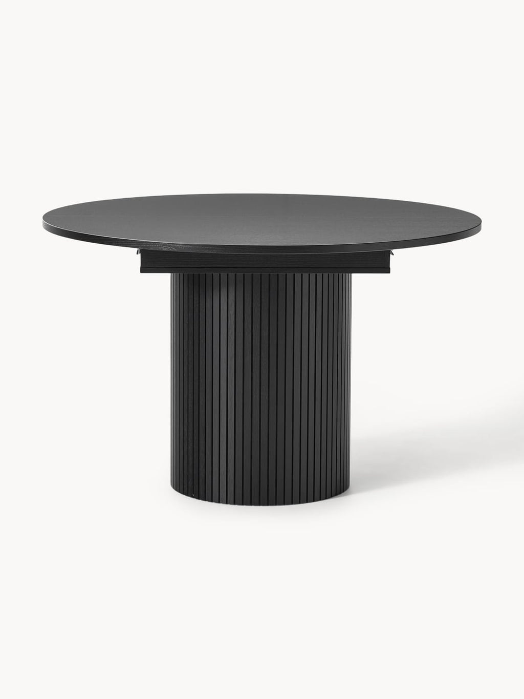 Filo Extendable Dining Table with Fluted Structure, 120 - 160 x 75 cm — Anthracite