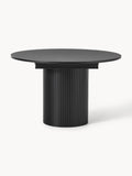 Filo Extendable Dining Table with Fluted Structure, 120 - 160 x 75 cm — Anthracite