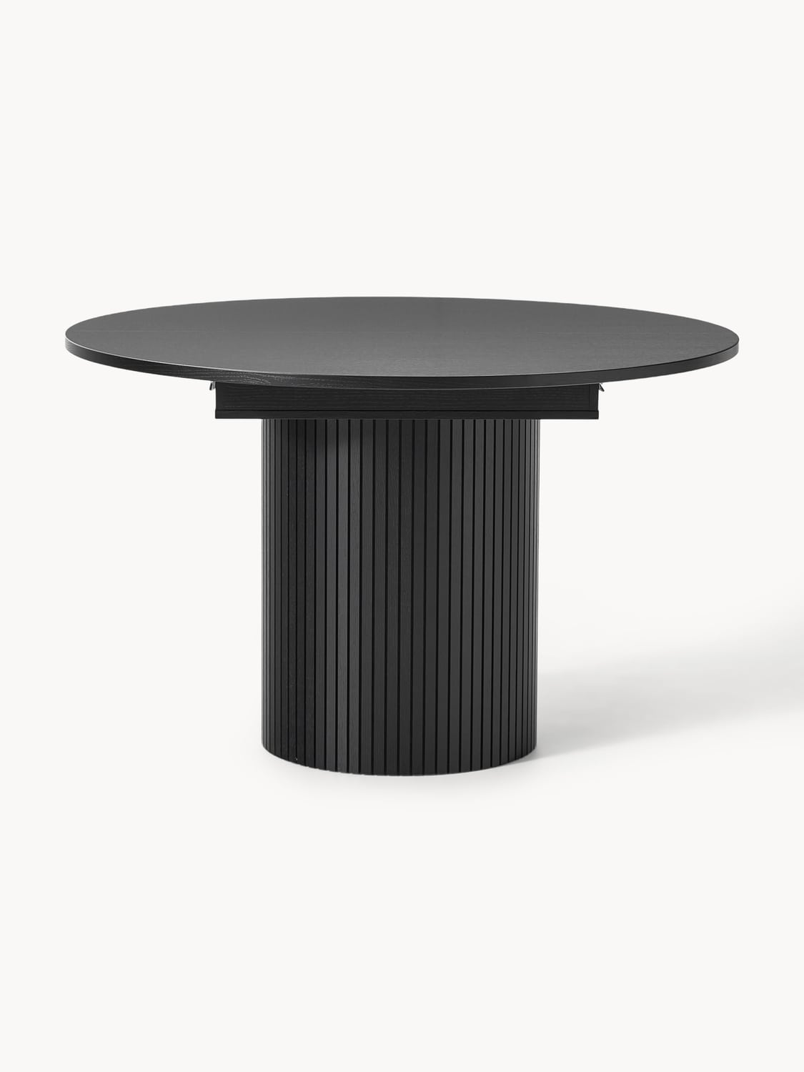 Filo Extendable Dining Table with Fluted Structure, 120 - 160 x 75 cm — Anthracite