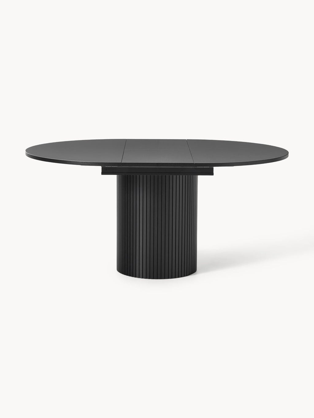 Filo Extendable Dining Table with Fluted Structure, 120 - 160 x 75 cm — Anthracite