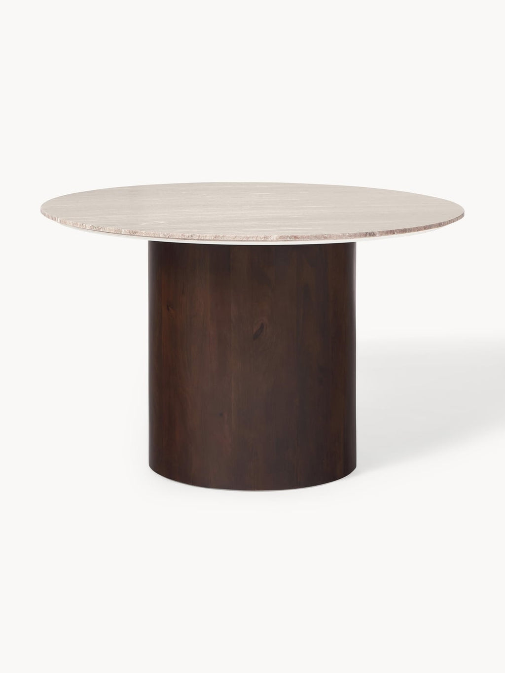 Abby Round Marble-Dining Table, Ø 120 cm — Anthracite
