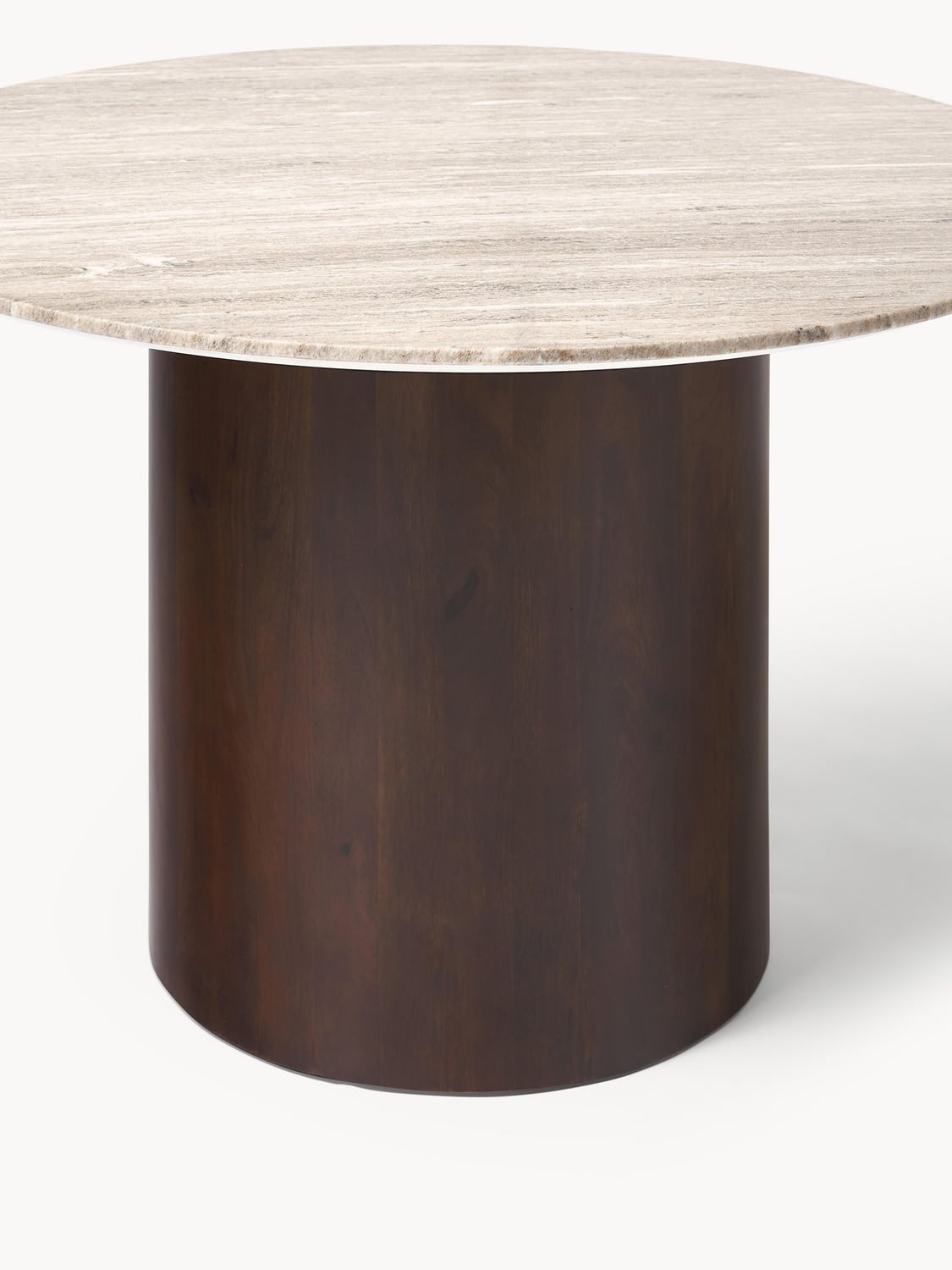 Abby Round Marble-Dining Table, Ø 120 cm — Anthracite