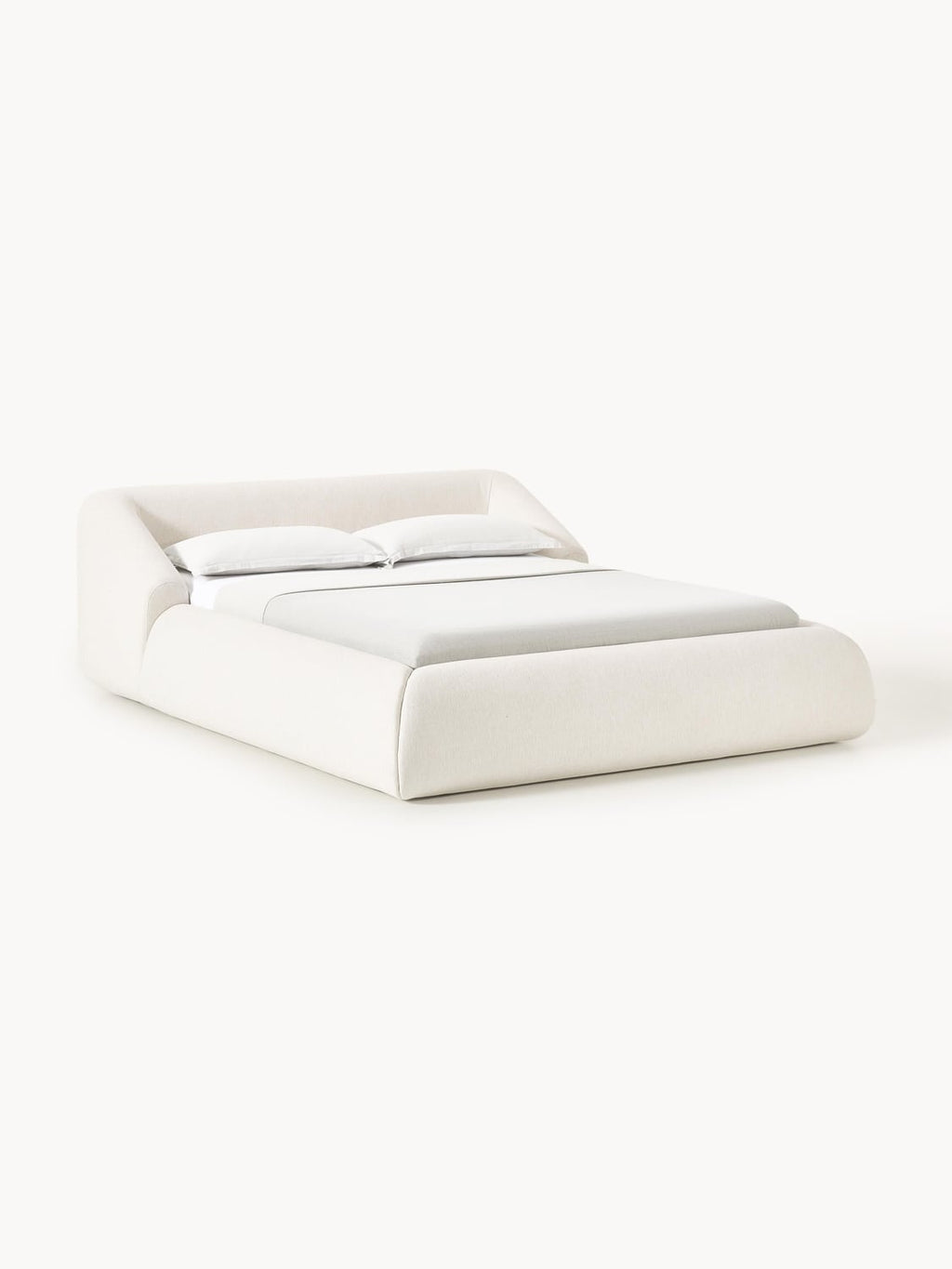 Sofia Upholstered Bed — Off-White
