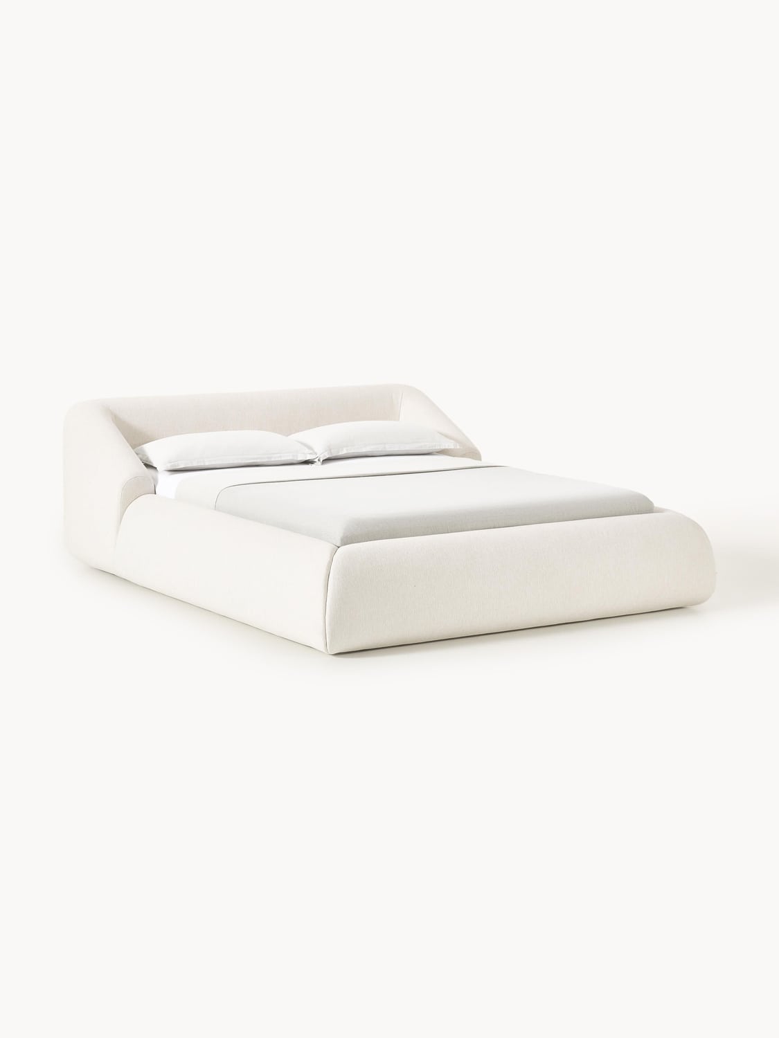 Sofia Upholstered Bed — Off-White
