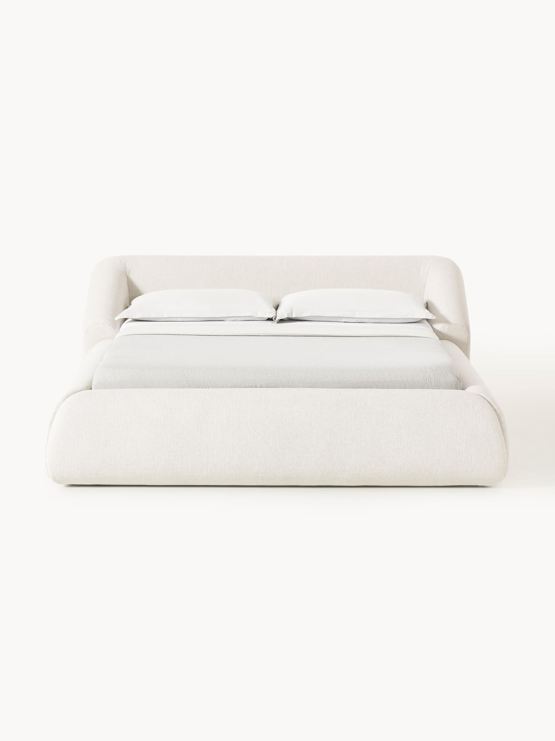 Sofia Upholstered Bed — Off-White