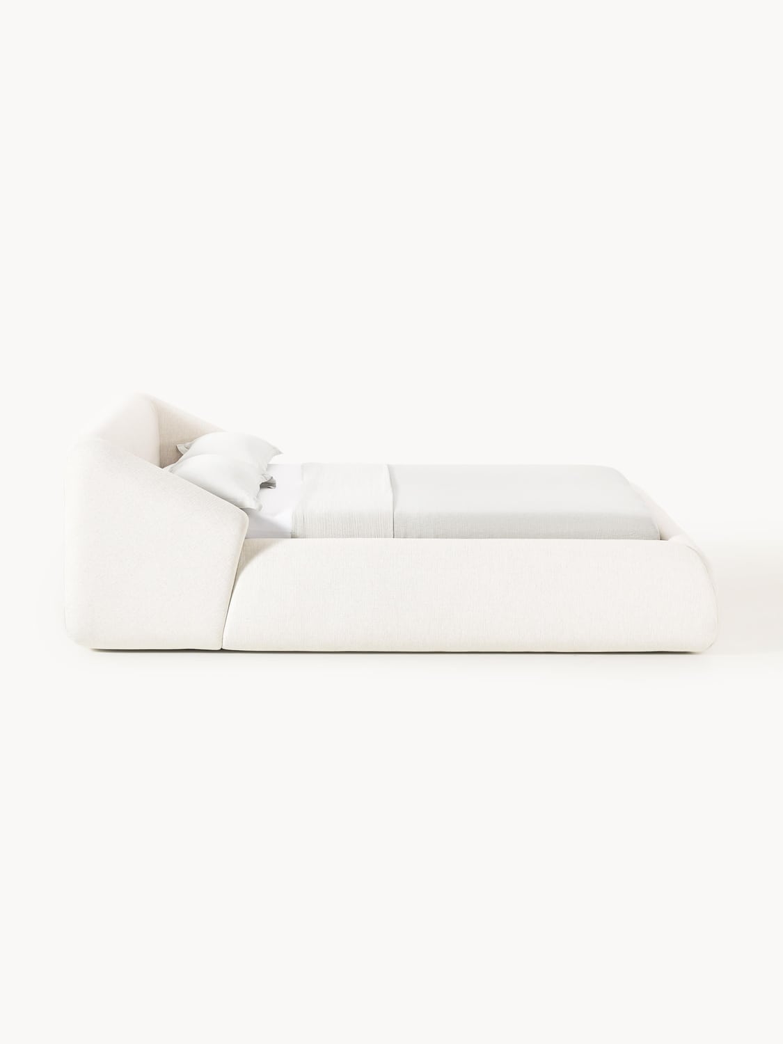 Sofia Upholstered Bed — Off-White